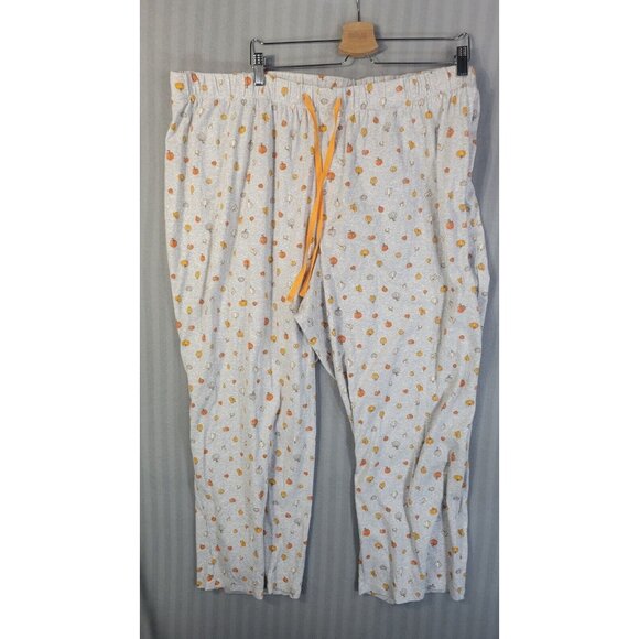 lauren conrad womens pajama set size 4X pumpkin fall print top and pants - Picture 4 of 6